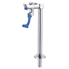 WOWOW Glass Filler Faucet, 10-Inch Push-Back Water Filler Faucet Deck Mount Pedestal Glass Filler Water Station, Stainless Steel Drinking Water Filling Faucet for Bar Hotel Restaurant Cafes