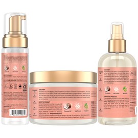 SheaMoisture Curl Care Bundle, Coconut & Hibiscus, Curl Enhancing Smoothie, Hold & Shine Moisture Mist, Frizz Free Mousse for Curly Hair, Wavy Styles