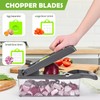 Vegetable Cutter, 16 in 1 Multifunctional Vegetable Cutter with 8