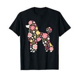 Funny Floral FLower Poodle Mom Grandma Womens Mothers Day T-Shirt