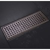 Orhemus Linear Shower Floor Drain with Removable Cover Grid Grate