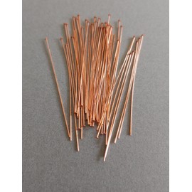 Wrap with The Best. Wire Wrapper Head Pins 2" 24 Gauge Copper. Pack of 50. Use Them in Conjunction with Our Snapeez Jump Rings ~ The Ultra Secure | No Solder Jump Ring! Made in USA.