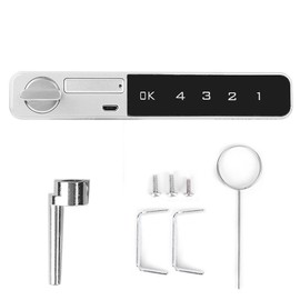 Mini Electronic Password Smart Lock Zinc Alloy Touch Keyboard with Round Bolt for Wardrobe Locker File Cabinet