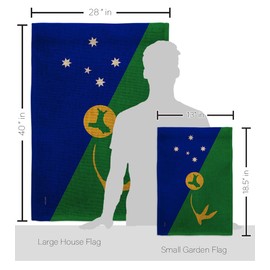 Americana Home & Garden Australia Christmas Island Burlap Garden House Flag-Kit Regional Territory Tony Couch Sydney Oceania Country Particular Area Banner Small Yard Gift Double-Sided, Made in USA