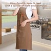 Kitchen Thicken Canvas Apron with Adjustable Straps and Large Pockets,