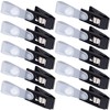 Lekgavd 10PCS Black Garden Flag Clips, Plastic Anti-Wind Yard Flag