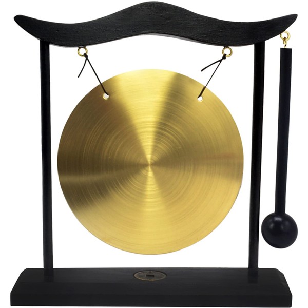 Juanxian Feng Shui Brass Gong Desktop Zen Art Gong for
