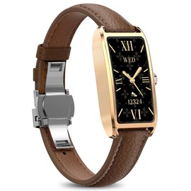 Elegant Smart Watch for Women Fitness Tracker with Step Counter Calorie Tracker Heart Rate Monitor Sleep Tracker IP68 Waterproof Activity Tracker Bracelet with AMOLED Touchscreen for iOS Android