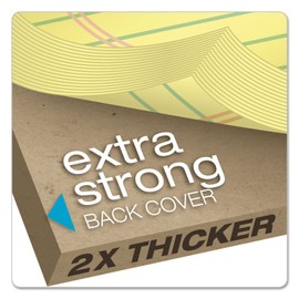 TOPS Docket Gold Writing Pads, 8-1/2" x 14", Legal Rule, Canary Paper, 50 Sheets, 12 Pack (63980)