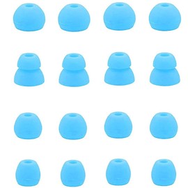 BLLQ Ear Tips Replacement for Beats Flex, Blue Eartips Earbuds Tips Ear Caps Ear Pads for Beat Flex and Powerbeat Pro, 4 Size 16 PCS 8 Pairs, Blue [Flex]