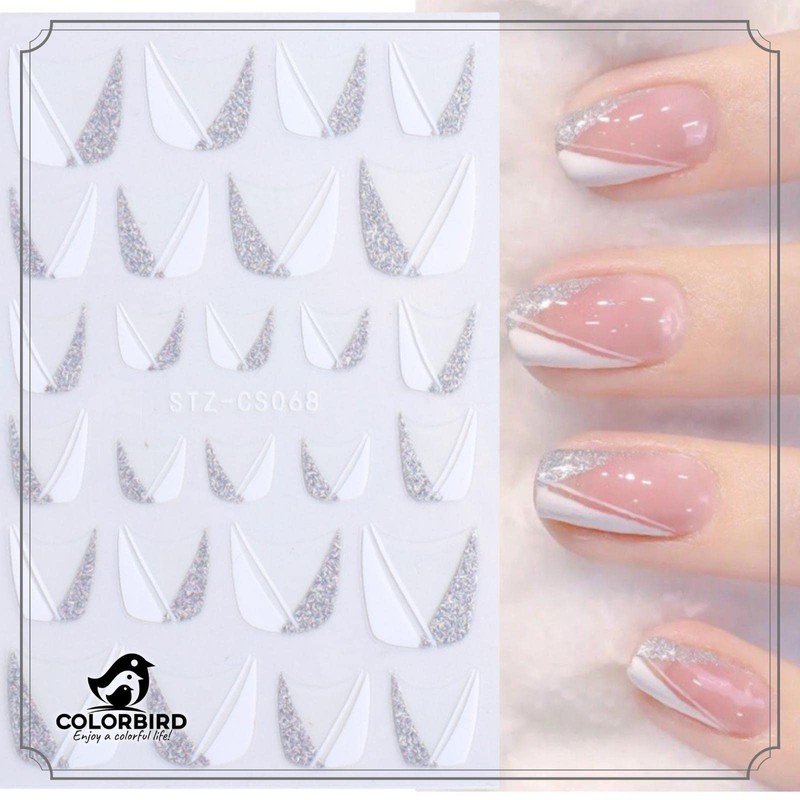 COLORBIRD Nail Stickers Art Cute Art Heart Accent Illustration (STZ-CS63,64,68,67,69)