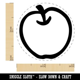 Whole Apple Fruit Rubber Stamp for Stamping Crafting Planners - 1/2 Inch Mini