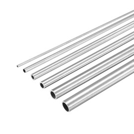 sourcing map Pack of 6 304 Stainless Steel Pipe 1 mm 2 mm 3 mm 4 mm 5 mm 6 mm 0.15 mm/0.6 mm Wall 300 mm