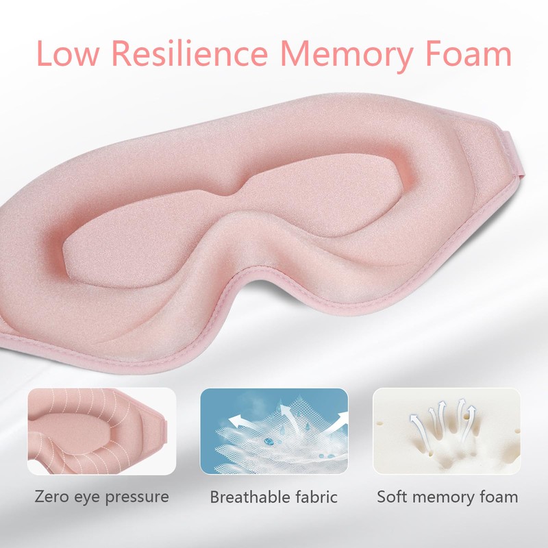 Sleep Mask 100% Light Blocking Eye Mask for Sleeping 3D