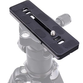 Hilandkom PU 120 Quick Release Plate 1/4 Tripod Thread Arca-Swiss Standard, Compatible with DSLR and Mirrorless Cameras, Suitable for Canon, Nikon, Sony, Non-Slip and Lightweight Design (PU 120)