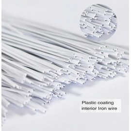 200 Pcs 6" Garden Plastic Plant Twist Ties Reusable White Cable Ties for Climbing Plant Support, Christmas Tree, Bags, Gardening Activity.(White)