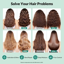 Deep Conditioning Treatment with Hydrolyzed Collagen Conditioner 4-Protein & Ginseng Repair Mask for Dry Damaged Frizzy Hair, with Moroccan & Jojoba Oils, 11 fl oz