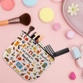 WSNANG Barcelona Travel Gift Barcelona Travel Makeup Bag Barcelona Travel Souvenir Bag Spanish Honeymoon Barcelona Travel Bag (Barcelona bag)