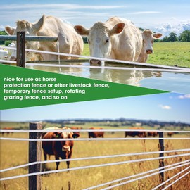 Wowangce 2 Pcs Poly Tapes for Electric Fence Horse Fence Tape Wire, 500 Feet(152.40m) Length Tape for Electric Fence, 1/2 Inch Wide(12.7mm) Fencing Tape for Livestock