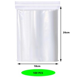 7.1x10 Inch, 100 Pack, Clear Reclosable Zipper Bag, Thick Zipper Storage Plastic Bags for Jewelry, Candy, Beads