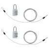 2 Pack Loops Cable Lock with Eyelets Stainless Steel Wire