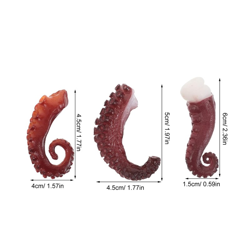 ifundom Artificial Octopus Tentacles 6-Pack Realistic Simulation Seafood Props Fake