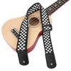 Bnineteenteam Ukulele Strap, Black and White Check Pattern, Adjustable Guitar