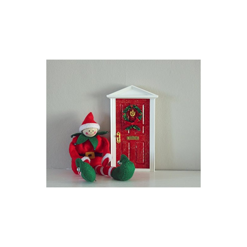 Christmas red fairy door