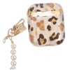 LABRIMP Earbud Carrying Case with Pearl Chain Keyring Protective Cover