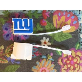 Unbranded 2 Pce Silicone Straw Toppers NEW YORK Football Team Sports Straw Cap NEW