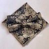 Champagne Gold Paisley [Bow Tie & Pocket Square] Set of