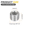 sourcing map 5Pcs Male Thread Socket Pipe Plugs, NPT 1/8"