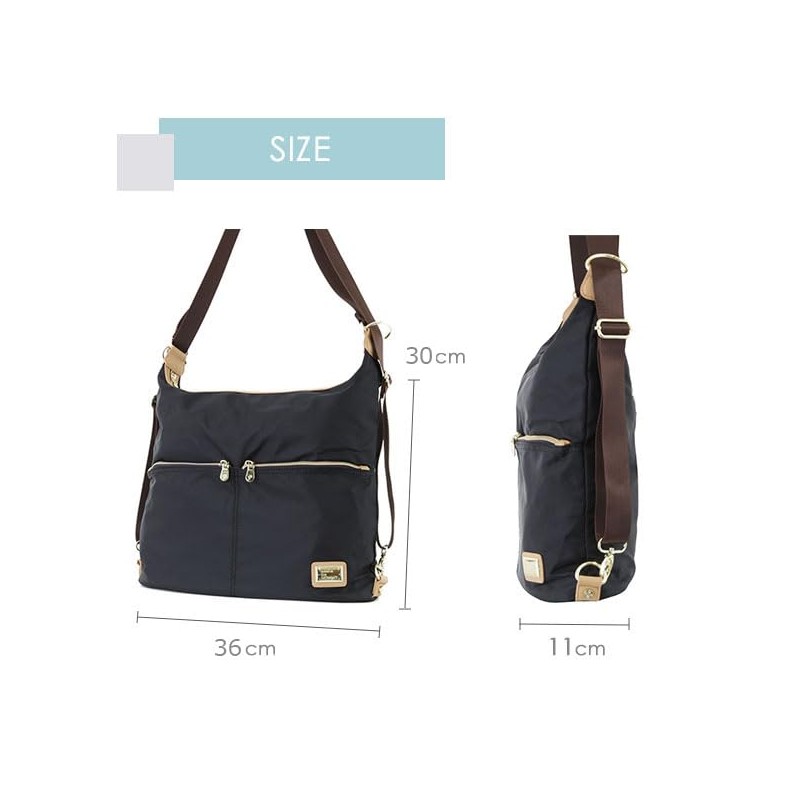 Keskulu Design DC3-011 Women's Shoulder Bag, 3-Way Qu'est ce Que