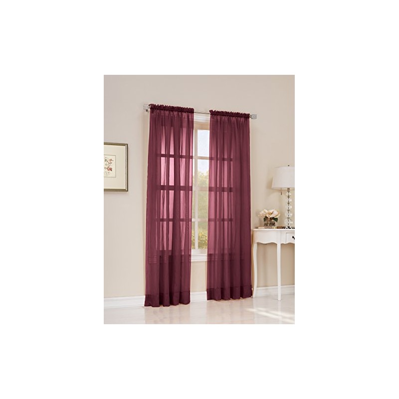 No. 918 Emily 59 by 63-Inch Sheer Voile Curtain Panel,
