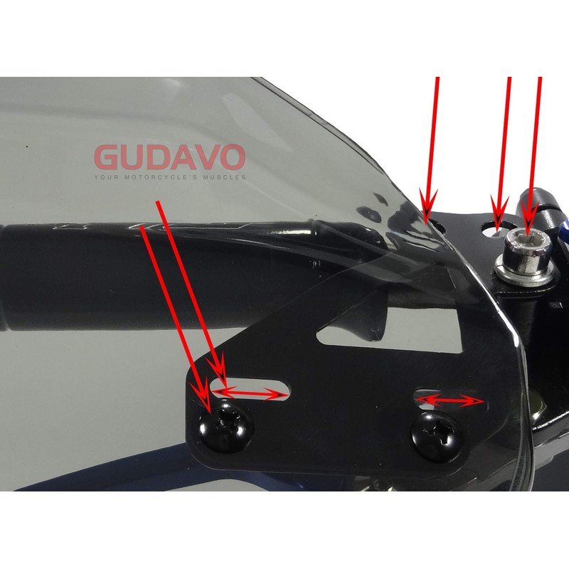 GUDAVO Universal Motorcycle Hand Guard, Steering Wheel Cover, Left and