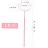 COLLBATH 2 Pcs Handheld Lash Extension Mirrors Moon Shape Lash