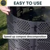 SunVara Compost Bins Outdoor Compost Bin Outdoor Composter Easy Assembling
