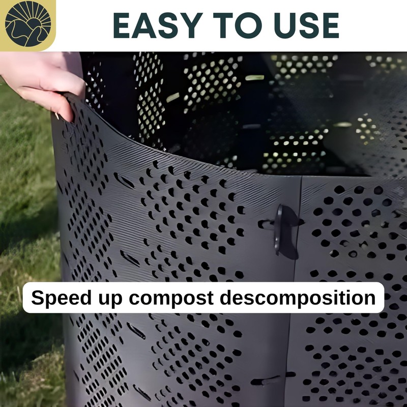 SunVara Compost Bins Outdoor Compost Bin Outdoor Composter Easy Assembling