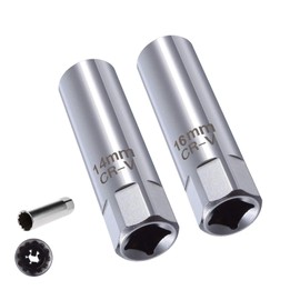 Jidosha Spark Plug Spanner, Plug Wrench, Magnetic, Joint, Universal Socket, 12 Square Thin Wall, 3/8 (0.4 inch (9.5 mm)), Insertion Angle, Low Profile, Replacement Plugs for Import Vehicles (0.5 inch