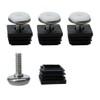 sourcingmap Adjustable Leveling Feet 25 x 25mm Inserts Furniture Table