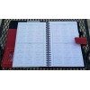 BLUESKY PRO NOTES Notebook Planner Red Faux Leather 8 1/2"