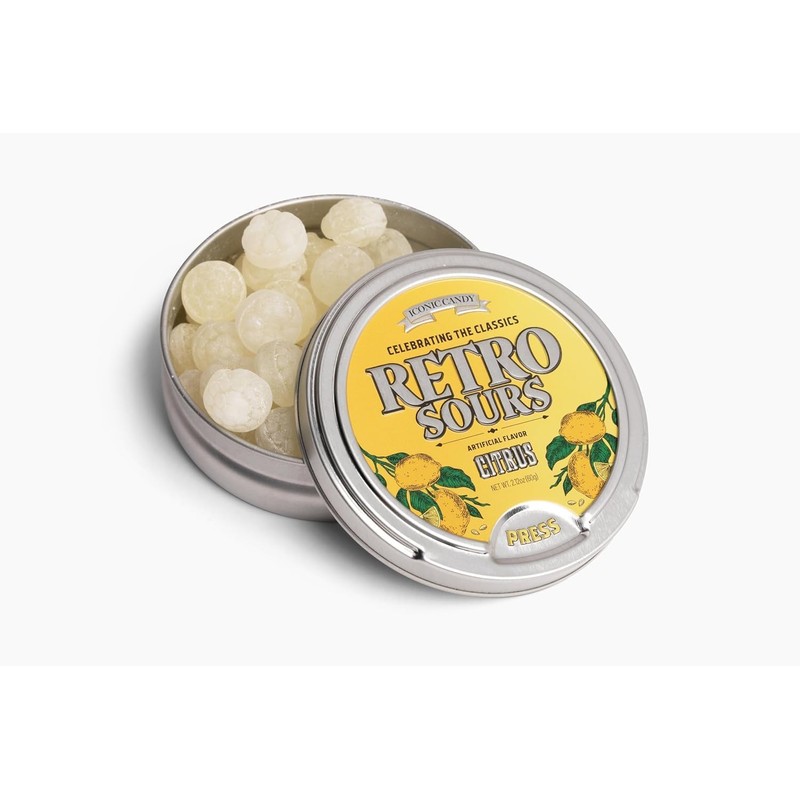 Retro Sours - Hard Tangy Old Fashion Candy in Citrus,