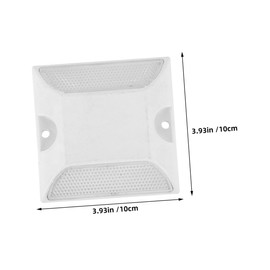 STOBAZA 4pcs Reflective Road Markers Durable Plastic Driveway Reflectors for Enhanced Nighttime Visibility Pavement Sidewalks and Speed Bumps Weatherproof Safety Sign