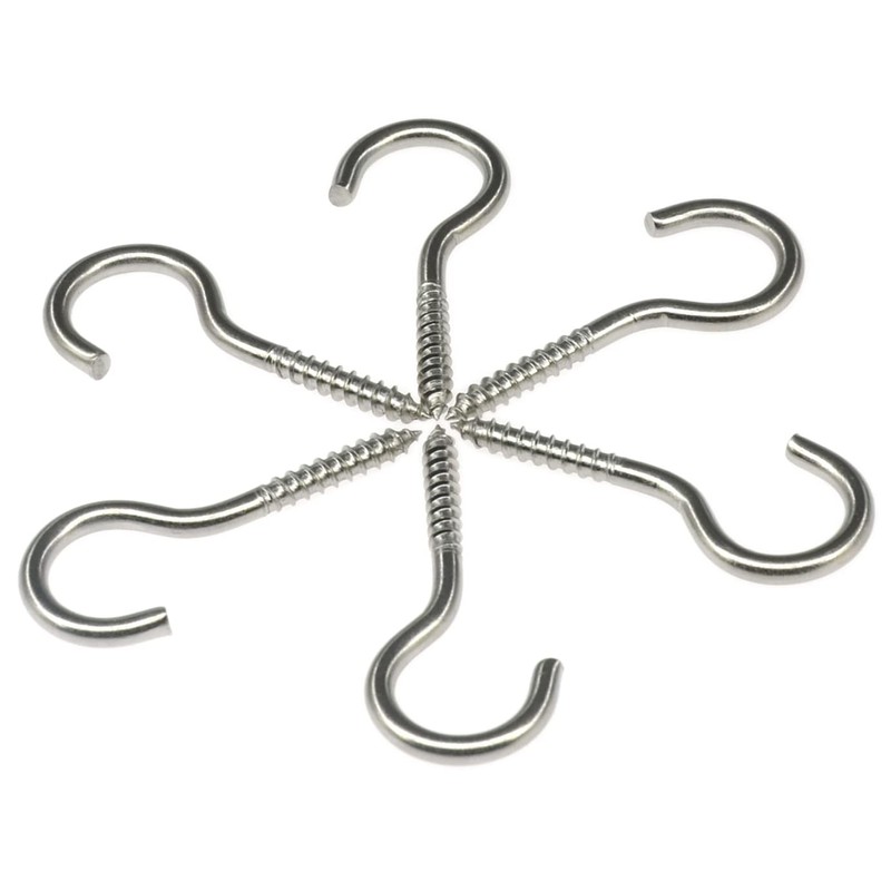 DDHOMIN 20 Pieces Stainless Steel Screw-in Ceiling Cup Screw Hooks