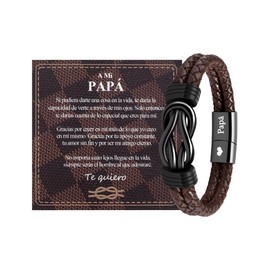 BOCHOI Geschenke Für Männer, Geschenk Für Ihn, Lederarmband Mit Gravur Für Meinen Papa Zum Valentinstag Geburtstagsgeschenk Für Papa Vatertag Jahrestag Geburtstag Weihnachten Geschenk Vater