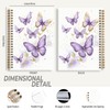 Foritho Purple and Gold Butterfly Notebook, Preppy Butterfly Journal for