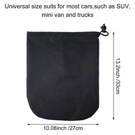 Side View Mirror Cover Auto Rearview Protection Cover Snow Ice Mirror Covers Exterior Rear View Accessories Universal Size for Cars, Black (4 Pieces)