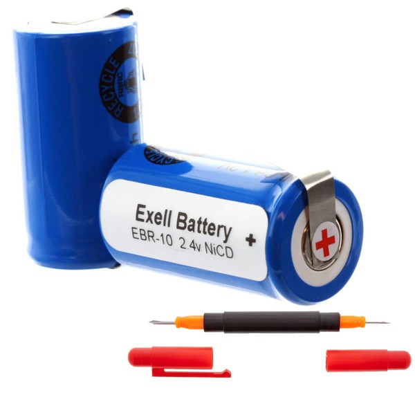 Exell 2.4V Razor Battery for Remington 5BF1, XLR 3000, Interstate Batteries ANIC0208, Sun Battery R10 Replaces RAZOR-10
