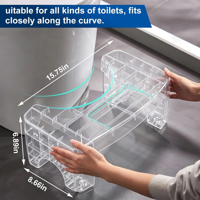 Toilet Stool for Adults, Bathroom Toilet Step Foot Stool