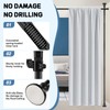 Room Divider Curtain Rod, No Drilling Rod, 48-120inch (H) 28-144inch(W)